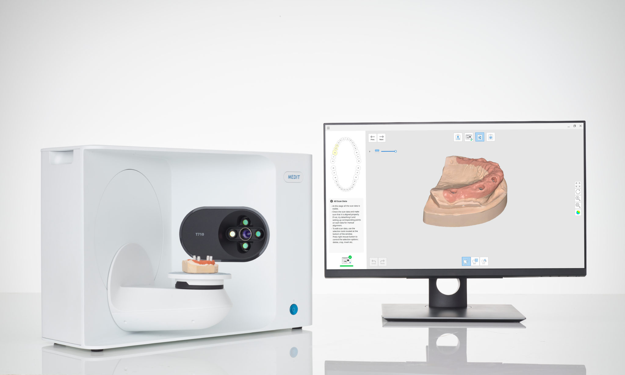 Medit T710 Tabletop Scanner for Labs and Dentists